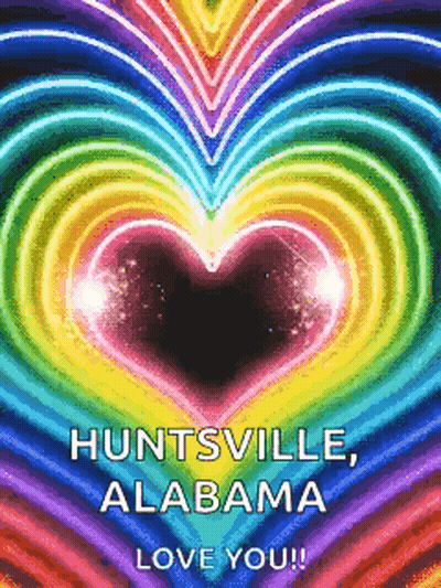 Rainbow Heart Huntsville Alabama Love You GIF