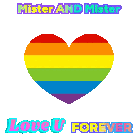 Rainbow Heart Love Is Love U Forever Sticker