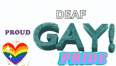 Rainbow Heart Proud Proud Proud Deaf Gay Pride GIF
