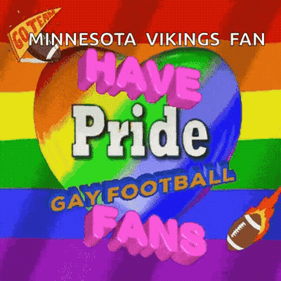 Rainbow Heart Saying Have Pride Gay Football Fans GIF