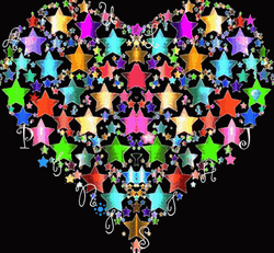 Rainbow Heart Star GIF