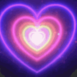 Rainbow Heart Tunnel GIF
