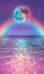 Rainbow In Galaxy Background
