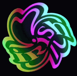 Rainbow Irish Neon Clover GIF
