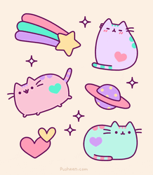 Rainbow Kawaii Cat Graphics GIF