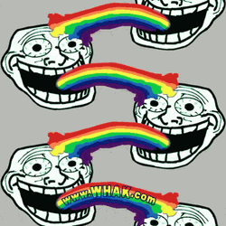 Rainbow Laughing Face Troll Phonk GIF