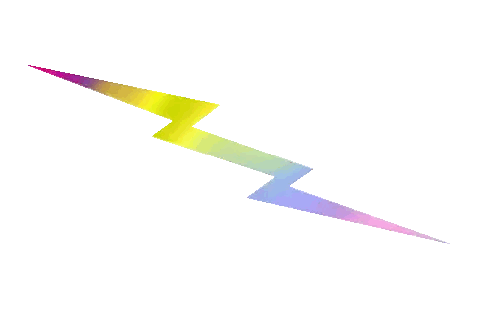 Rainbow Lightning Bolt Sticker