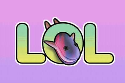 Rainbow Lol Logo With Unicorn GIF
