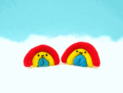 Rainbow Mochi Love Hug GIF