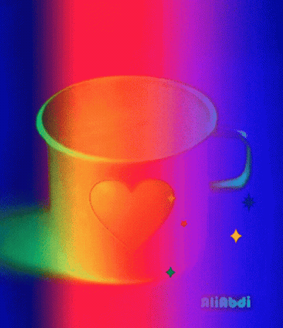 Rainbow Mug With Heart GIF