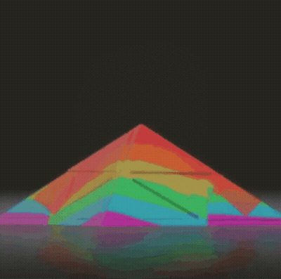 Rainbow Pyramid Floating GIF