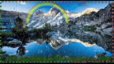 Rainbow Reflected In Lake GIF