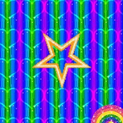 Rainbow Rotating Star GIF
