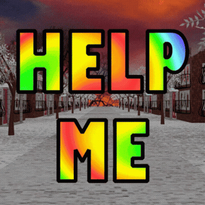 Rainbow Sign Saying Help Me GIF