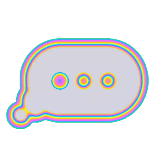 Rainbow Speech Bubble With Circles Sticker