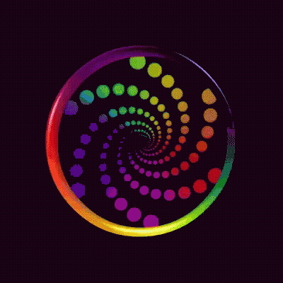 Rainbow Spiral Optical Illusion GIF