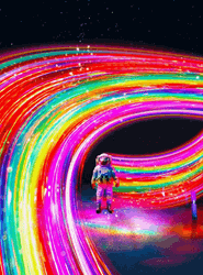 Rainbow Standing Astronaut