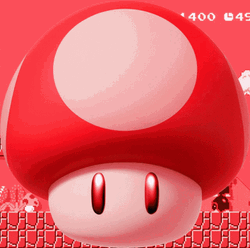 Rainbow Star Mushroom In Mario GIF