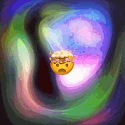 Rainbow Swirl Emoji Mind Blown Meme GIF
