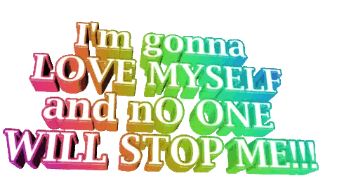 Rainbow Text I'm Gonna Love Myself Sticker
