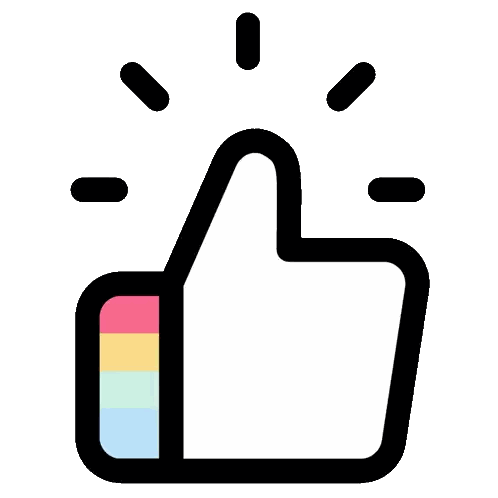 Rainbow Thumbs Up Icon Sticker
