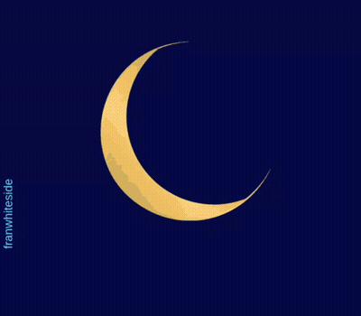 Rainbow Tie Dye Crescent Moon Good Night May All Your Dreams GIF