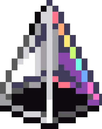 Rainbow Triangle Pixel Art Sticker