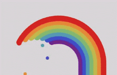 Rainbow With Dots On Bottom GIF