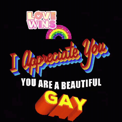 Rainbow With I Appreciate You You Are Beautiful Gay GIF