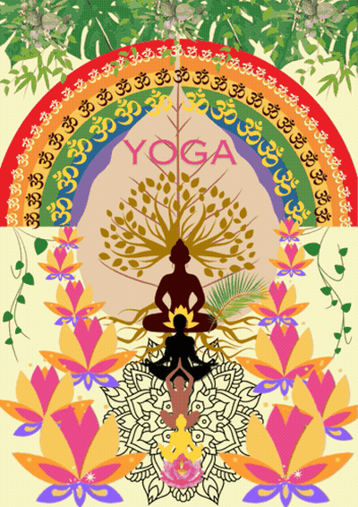 Rainbow With Yoga GIF