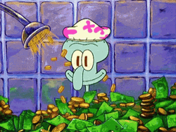 Raining Money Squidward