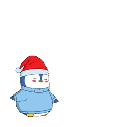 Raining Present Pudgy Penguin Merry Christmas GIF