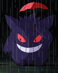 Raining Umbrella Gengar Pokemon