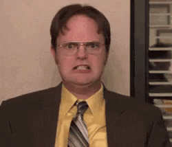 Rainn Wilson Yelling GIF