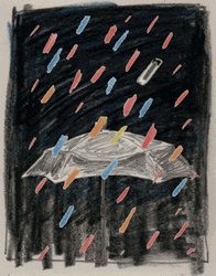 Rainy Friday Colorful Rain Pouring GIF