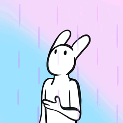 Rainy Friday Human Rabbit Looking At Rain GIF