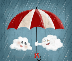 Rainy Good Morning Cloud Couple GIF