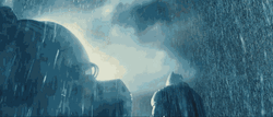Rainy Night Bat Signal On GIF