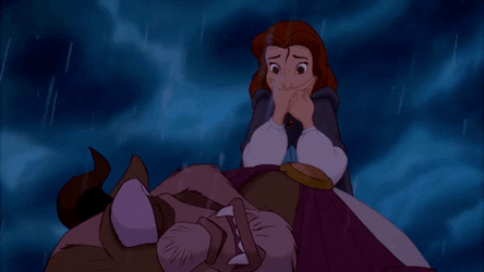 Rainy Night Belle Outside GIF