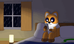 Rainy Night On Screen GIF