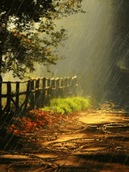 Rainy Night Rain Fall Drops GIF