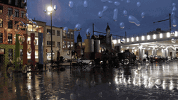 Rainy Night Rain Falling GIF