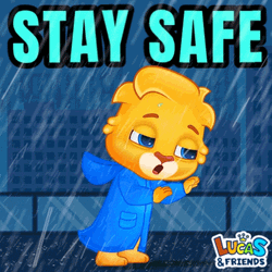 Rainy Saturday Lucas Being Blown By Wind GIF