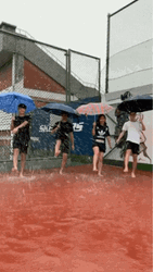 Rainy Wednesday Friends Feet Water Splashing GIF