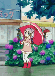 Rainy Wednesday Kanna Kamui Feet Stomping GIF