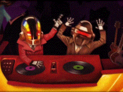 Raise The Roof Robot DJ GIF