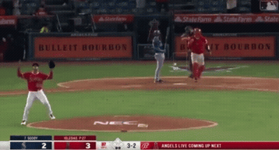 Raisel Iglesias Pitchingto Anaheim GIF