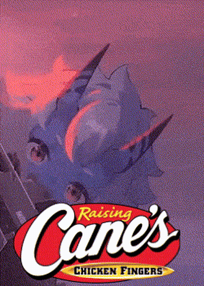 Raising Cane's Chicken Fingers Poster Dinosaur GIF