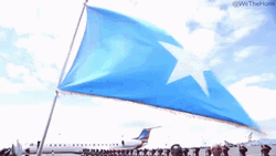 Raising Somalia Flag