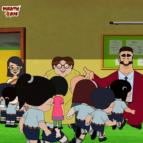 Raj Cartoon Kids Dancing GIF
